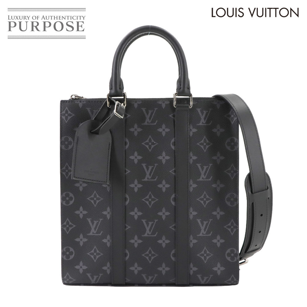 Louis Vuitton Eclipse Black Sac Plat Cross Tote Shoulder Bag Black